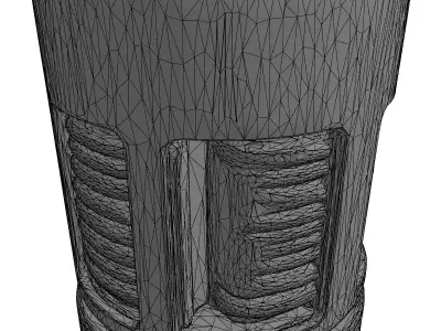 Futuristic Energy Cell Power Core Low-poly 3D model