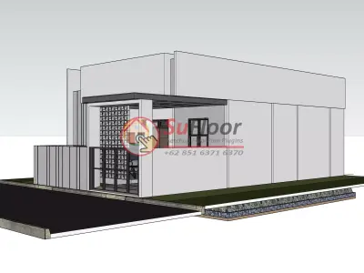 House 8x15m code 633 - Sketchup 3D model 3D model 3D model