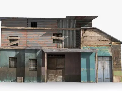 Slum x14 Low-poly 3D model