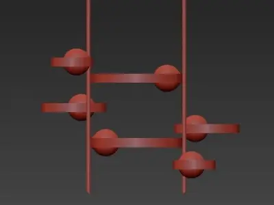 BUBBLE chandelier with balls 3D model