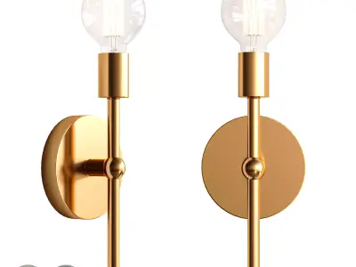 Haleigh 1 Light Dimmable Wallchiere 3D model