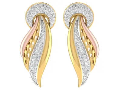 Women Pendant Earring Sets 3dm STL OBJ FBX Renders Details 3D print model 17