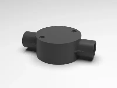 20mm-2-way-Junction-Box pipe fitting 3D print model