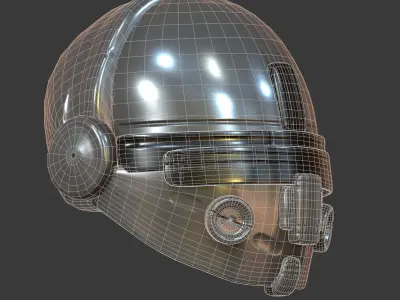 Gas mask helmet 3d model scifi Low-poly  Low-poly 3D model 329