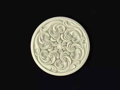 rosette circular ornament 3D model