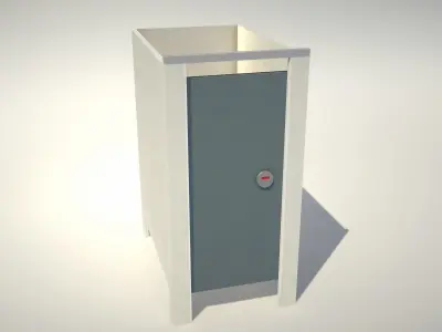 Toilet Cubicle Low-poly 3D model