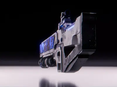 Scifi-Plasma Rifle Low-poly 3D model