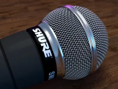 Shure SM58 Microphone 3D model