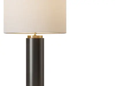 Pillar Metal USB Table Lamp 3D model