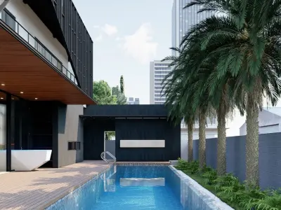 911 Villa Full Lumion Exterior Scene 3D model