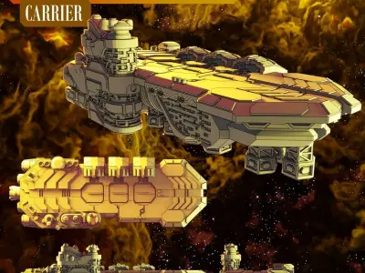 Twilight Imperium Emirates of Hacan Ship Models 3D print model