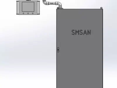 Stainless steel support arm system Free 3D model