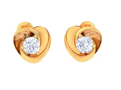 Solitaire Super Light Weight Stud Earring 3D print model