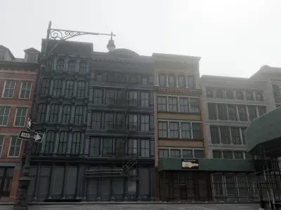 New York City SoHo Architecture Building Pack Low-poly 3D model