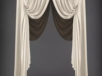 Curtain 3D model 326 Low-poly 3D model