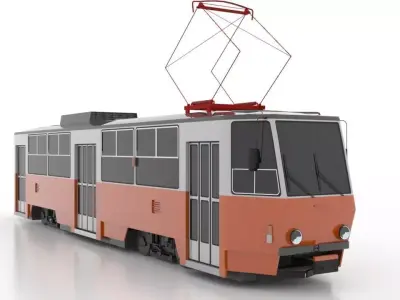 Tatra T6A2SF Low Low-poly 3D model