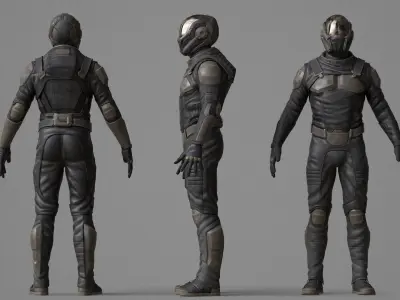 Desert Soldier Low-poly 3D model