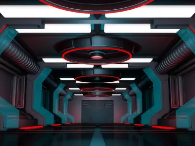 Sci Fi Corridor 3D model