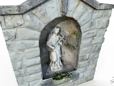 San Giovanni Nepomuceno Low-poly 3D model