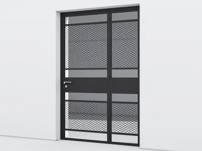 Aluminium door 28 3D model