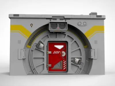 sci fi door 7 3D model