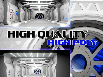 SCI FI corridor 8j 3D model