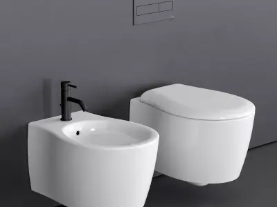 Olympia Ceramica Formosa 2 0 Wall Hung WC Low-poly 3D model