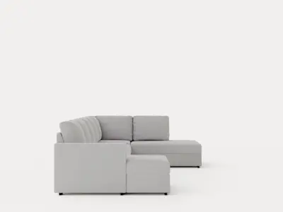 Crazy U Sofa Xl Divan Left Light Gray Low-poly 3D model