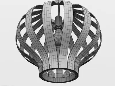 Bentwood Onion Pendant by West Elm  3D model