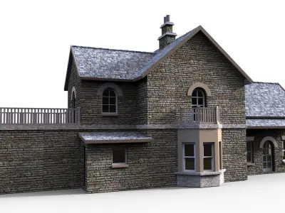 Railway station 2 3D model