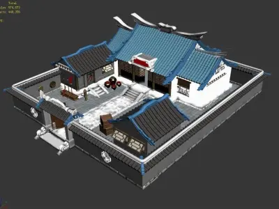 Game River Yang City - Lee catch head home 01 3D model