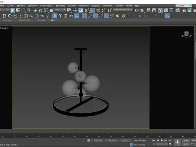 Chandelier glass spheres pendant light Low-poly 3D model