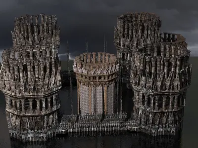 Haunted Ruins Celtic Kitbash 3D model