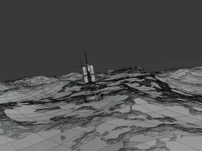 OCEAN 3D MODEL lighthouse in 3D model