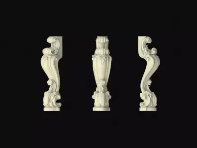 leg High quality 3d models for processing on a cnc machine  3D model