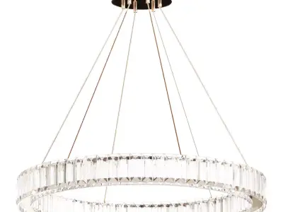 Pendant chandelier Elegant made of metal glass 3D model