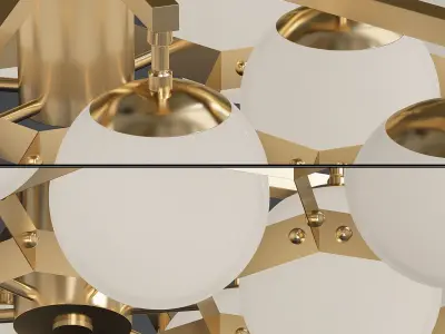 ANKE BRASS GLOBE CHANDELIER Low-poly 3D model