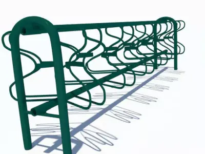Double Bicyclerack 3D model