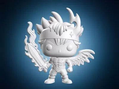 Clover Asta Anime Figure Miniature 3D print model