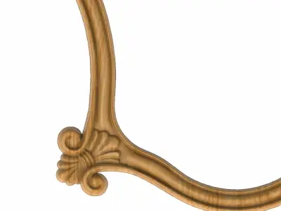 Carved picture frame STL 3D model 142
