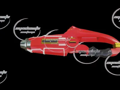 MMPR 95 movie blaster digital 3D model ready for download 3D model