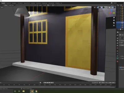 Built-Street building Free 3D model