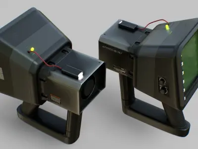 Sci-Fi Portable Scanner Low-poly 3D model