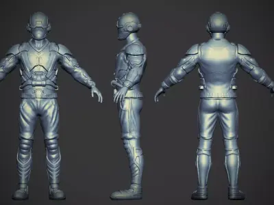 3D Character - Sci-Fi Soldier 3D model