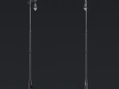 Old Warsaw Street lamp Pastoral Free low-poly 3D model