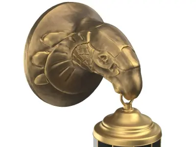 Kinkiet w Stylu Art Deco Lampa Orzel z Witrazem 3D model
