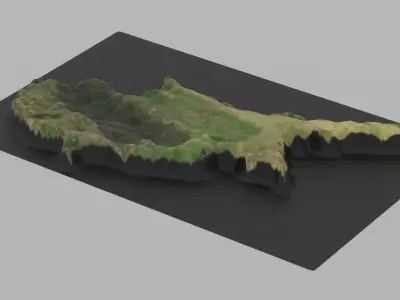 Cyprus Map Country Low-poly 3D model
