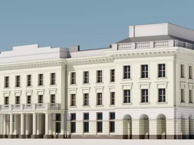 Eastern European Building 001 Low-poly 3D model
