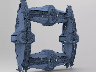 Jupiter Ancient tech temple Space station 3 3D model