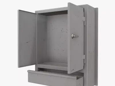 Wall Mounted Cabinet Low-poly 3D model